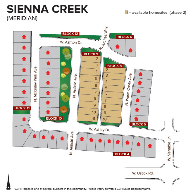 Sienna Creek Plat map